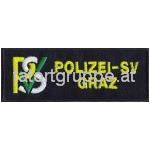 Schriftzug Polizei-SV Graz schwarz