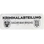 Schriftzug "Kriminalabteilung Vorarlberg - Spurensicherung"